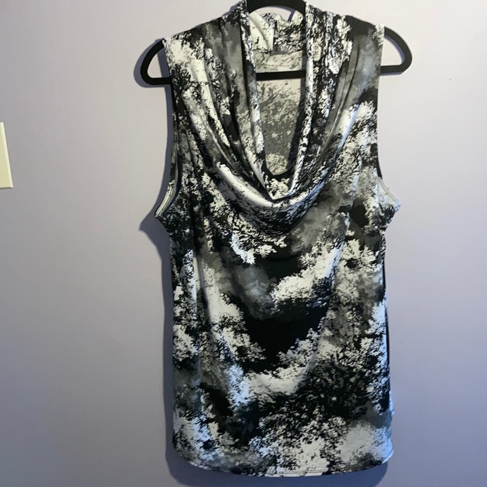 Lane Bryant scoop/Cowell neck, sleeveless top.